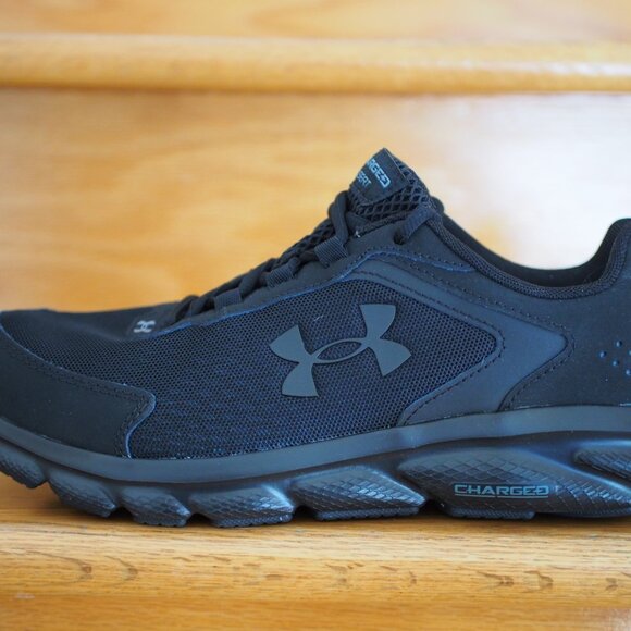 Under Armor Charged Assert Sneakers - Black - Size 9 US Extra Wide - Picture 4 of 8